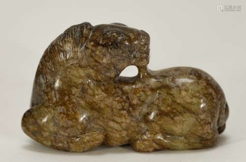 18/19th C. Chinese Brown Nephrite Carving