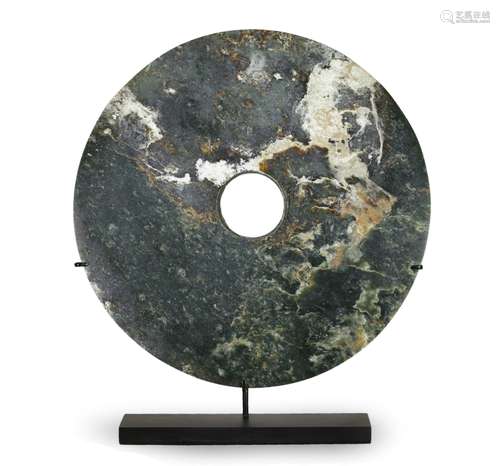 Chinese Neolithic Period Archaic Jade Bi-Disk