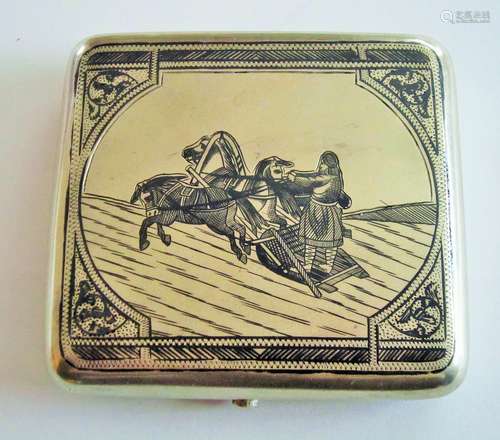 Russian Silver Niello Cigarette Case