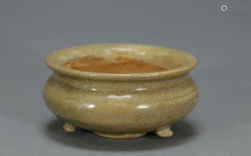 Celadon Glazed Tripod Censer