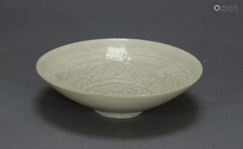 Carved Boy and Flower Pattern Ying Qing Bowl