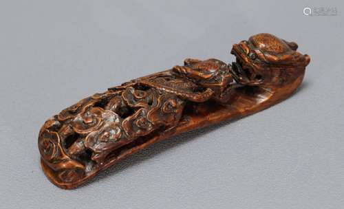 Qing dynasty Chinese Bamboo Belt Buckle