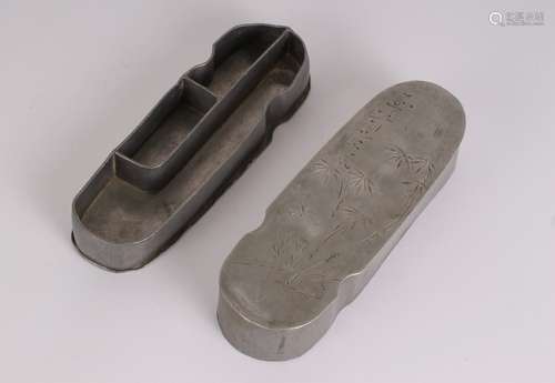 Late Qing Dynasty Pewter Ink Box