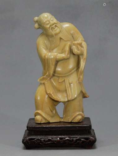 18/19th C. Chinese Soapstone Carving of Old Man