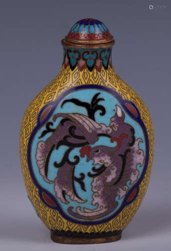 CHINESE CLOISONNE SNUFF BOTTLE