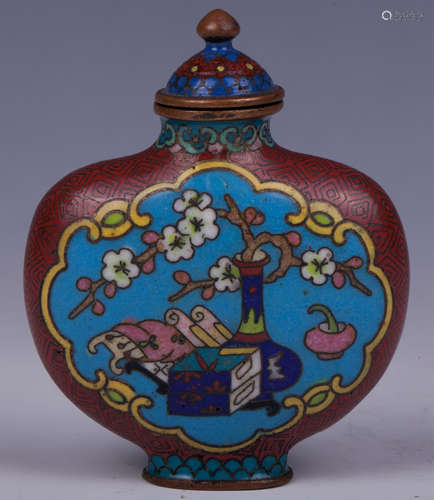 CHINESE CLOISONNE SNUFF BOTTLE