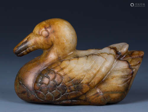 CHINESE JADE FIGURE OF DUCK