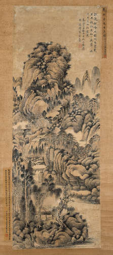 张宗苍 1745年作 山水 立轴 设色纸本