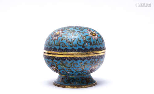 A Chinese Cloisonné Enamel Box With Cover