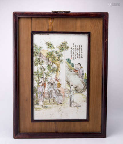 A Chinese Porcelain Panel