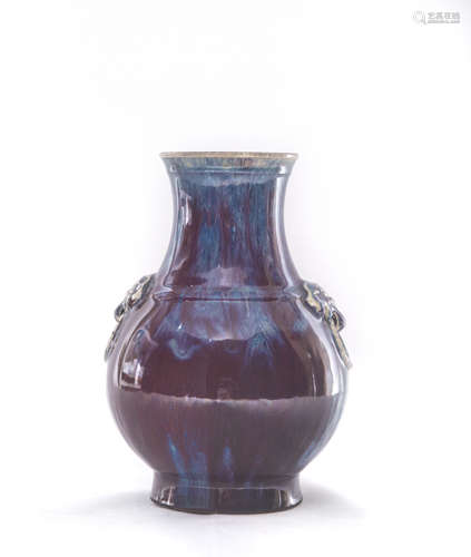 A Chinese Flambe-Glazed Vase