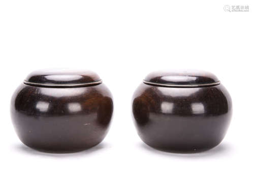 A Pair Of Chinese Rosewood Boxes 