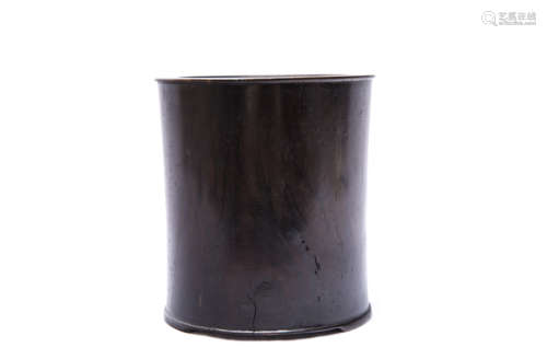 A Chinese Zitan Brush Pot