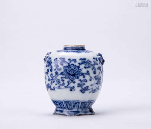 A Chinese Blue And White Water Pot