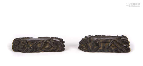 A Pair Of Chinese Carved Wood Stands