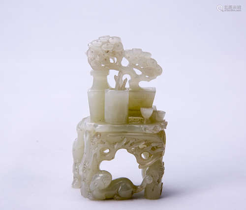 A Chinese White Jade Carving