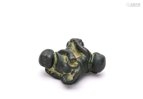 Chinese Bronze Four-Happiness Boys Figurine