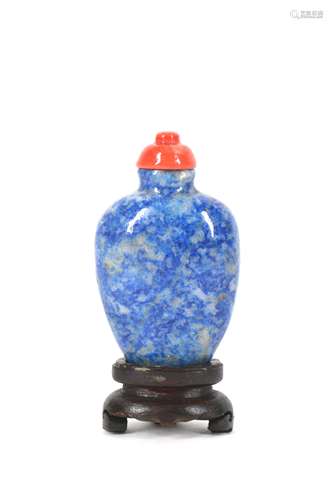 Chinese Lapis Lazuli Snuff Bottle