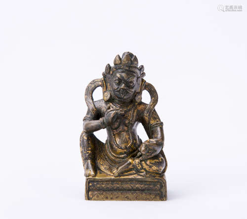 Chinese Gilt Bronze Figure of Vaishravana