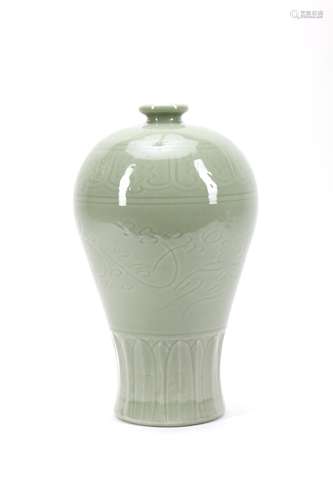 Chinese Celadon Porcelain Meiping Vase