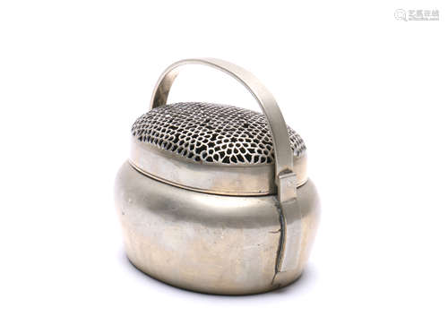 Chinese White Brass Hand Warmer