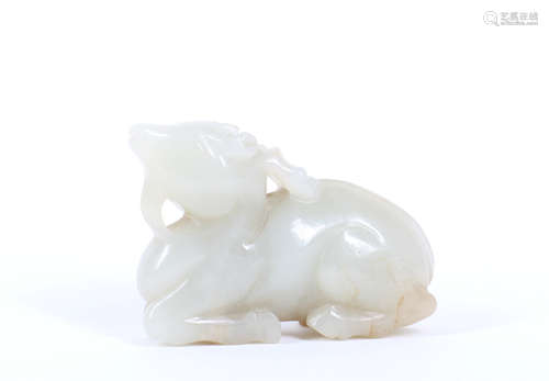 Chinese Kangxi Nephrite Jade Deer