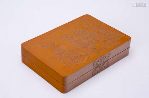 Chinese Cinnabar Wood Box