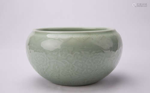 Chinese Celadon Glazed Porcelain Brush Washer