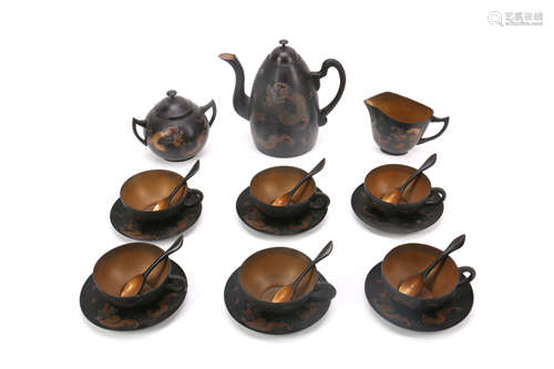 Chinese FuZhou Lacquer Tea Set