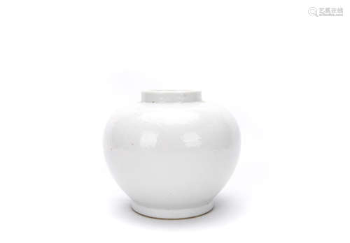 Chinese White Glazed Porcelain Jar