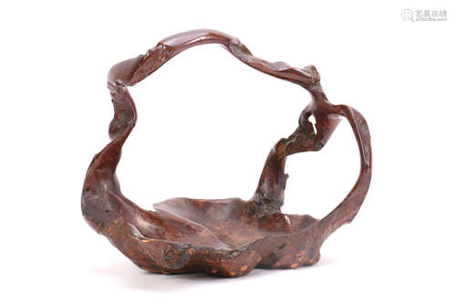 Japanese Burl Wood Basket