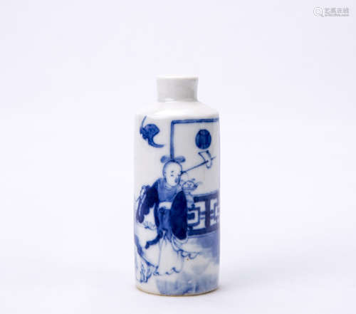 Chinese Blue and White Snuff Bottle