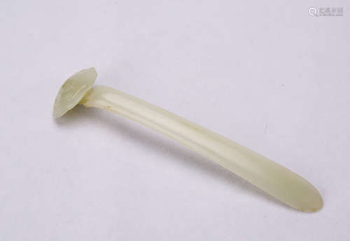 Chinese Jade Hairpin Carving with Ruyi