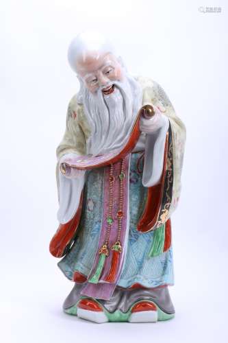 Chinese Famille Rose Porcelain Shoulao