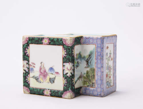 Chinese Famille-Rose Porcelain Brush Pot