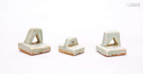 A Set Of Chinese Celadon Glazed Porcelain Seals  