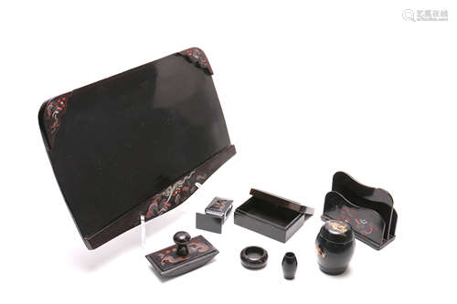 Set of Chinese Fuzhou Lacquer Trays