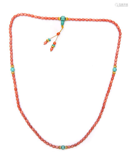 Chinese Coral Necklace-Chaozhu