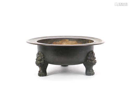 Chinese Bronze Censer Braizer