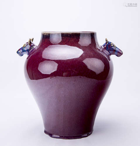 Chinese Variable Glazed Porcelain Vase