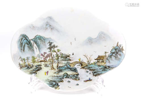 Chinese Famille Rose Porcelain Plaque