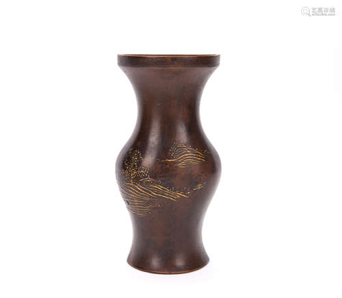 Chinese Purple Earthen Wall Vase