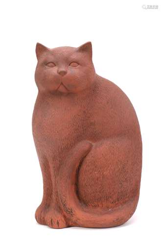 Japanese Terracotta Clay Cat