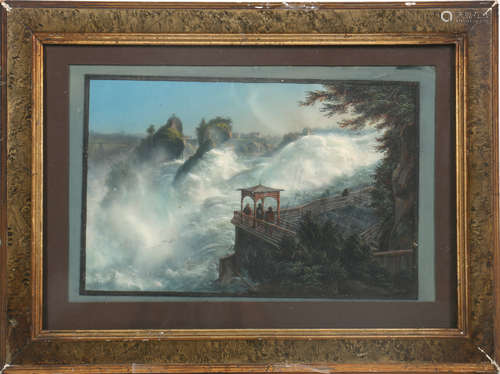 Chinese Export Painting - Water Fall Scene