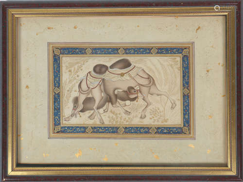 Moghul Indian Painting of Camel - Framed