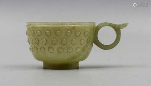 CHINESE QING DYNASTY HETIAN JADE CUP