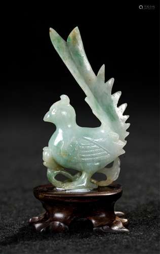 CHINESE REPUBLIC PERIOD JADEITE PHOENIX