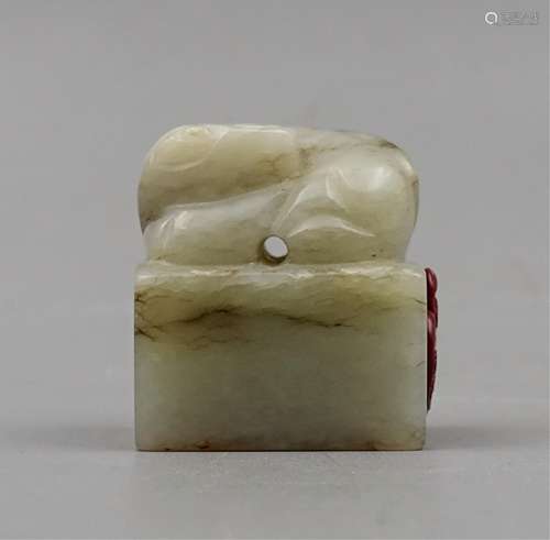 CHINESE QING DYNASTY HETIAN JADE SEAL