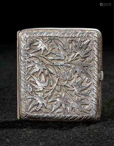 CHINESE REPUBLIC PERIOD SILVER CIGARETTES BOX