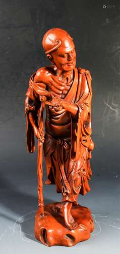 CHINESE HUANGYANG WOOD FIGURE OF IMMORTAL